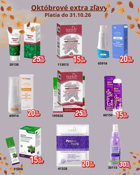 Posledné dni októbrových akcií – darčeky a zľavy až 30 % končia 🍂