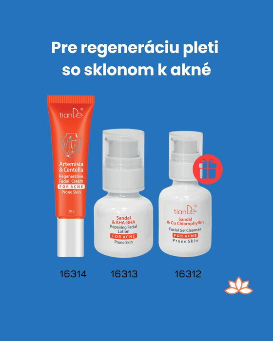 Zbohom akné, vitaj čistá pleť ✨ Kompletná 3-kroková starostlivosť pre pleť so sklonom k akné od TianDe: 1️⃣ Čistiaci gél