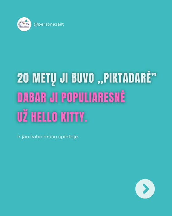 Instagram: Panašu, kad būti blogiuke visai neblogai sekasi 🖤 Ji gimė kaip „Hello Kitty“ priešingybė, bet per 20 metų tapo vienu my