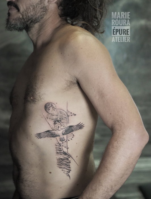 Flash pour Matthieu. Premier tatouage, une peau parfaite, presque aucune douleur. Une séance hyper d