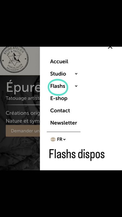 Les flashs dispos sont sur notre site epureatelier.com N’hésitez pas à nous écrire pour avoir un dev