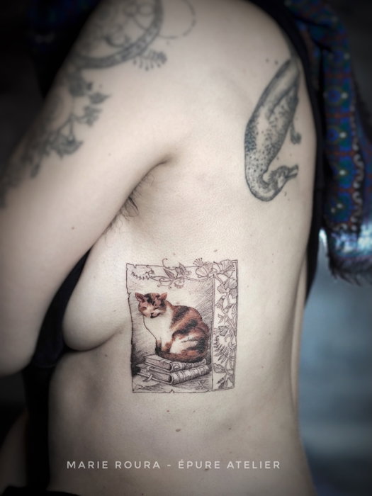 Pour Nais un nouveau projet adorable « Je voulais vous proposer un petit projet de tatoo pour honore