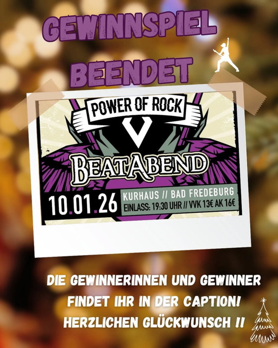 Das Gewinnspiel ist beendet! Jeweils eine Karte gewonnen haben: mone.mone.mone.mone.mone @laura_foel @sebastian_blais @dirkhenderkes @alex.hli Herzlichen Glückwunsch!! Bitte meldet euch mit eurem vollen Namen per Privatnachricht, wir setzen euch auf die Gästeliste!✨ Alle anderen, die nicht gewonnen haben - ihr könnt die Karten noch zum Vorverkaufspreis ergattern! Bis Samstag und Rock on! PS.: Wichtig! Gewonnene Karten, die (kurzfristig) nicht eingelöst werden können, sind nicht übertragbar und verfallen!