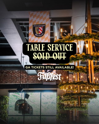 Tables are gone but you can still get GA tickets via the link in bio. Faßfest is this Sunday from 11:30 a.m. to 3:30 p.m., with nine casks t