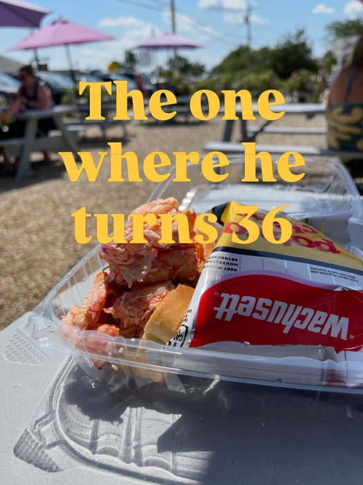 Hopping into 36 with crutches and a lobster roll 🩼🦞