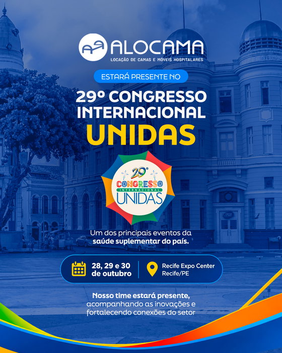 Presença confirmada! ✅

Nos dias 28, 29 e 30 de outubro, o time da Alocama marca presença no 29º Congresso Internacional