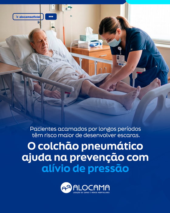 Pacientes que ficam muito tempo na cama têm risco maior de desenvolver escaras, principalmente em pontos de maior pressã