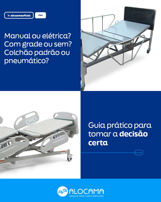 A escolha da cama hospitalar certa depende do perfil do paciente, da condição de saúde e da rotina de cuidado.

Uma deci