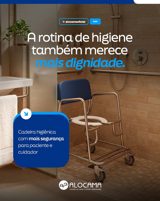 A rotina de higiene pode ser desconfortável tanto para o paciente quanto para quem cuida, quando não há o equipamento ce