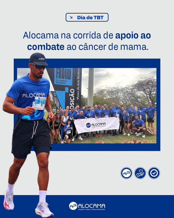 TBT: no último domingo, a Alocama esteve na corrida de apoio ao combate ao câncer de mama.

Estar presente em ações como