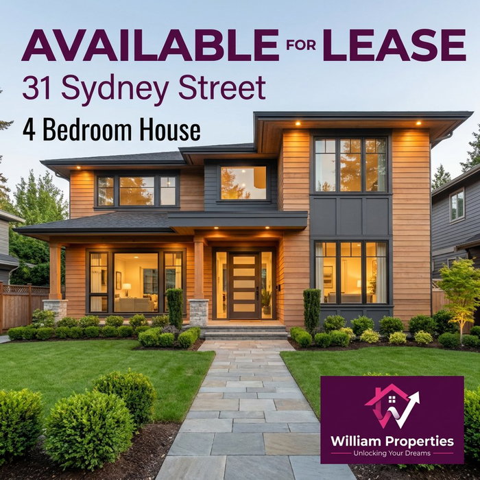 📍 Now available for lease: 31 Sydney Street!

This beautiful 4 bedroom house is ready and
