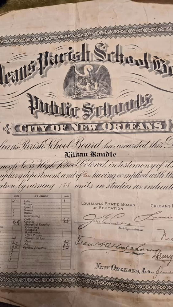 Take a look at this Diploma 👀


📸 credit @justrightbayou