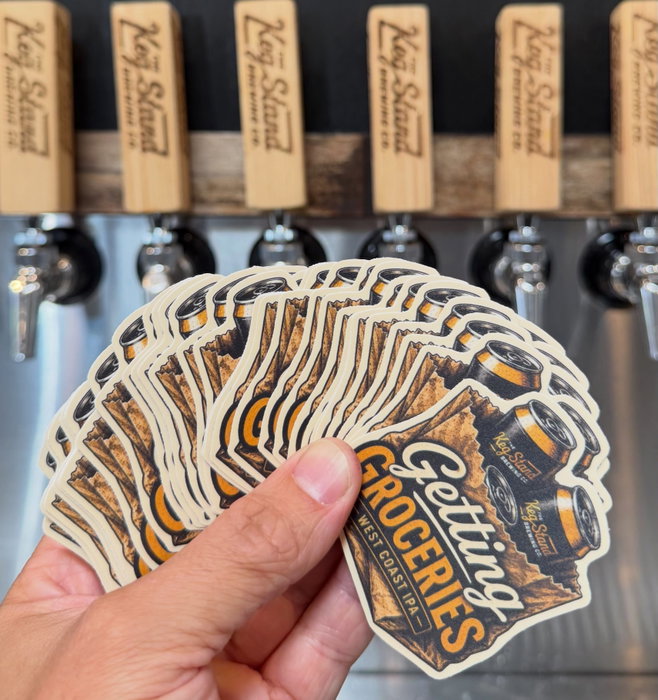 This is for all our Grocery Getters! We got a sticker for the next 50 of you who are out “Getting Groceries” 😏 🍻