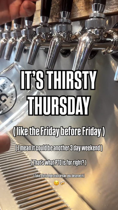 and we do $1 off pints. So you’re technically saving money…Just sayin’ 🤷🏻‍♂️