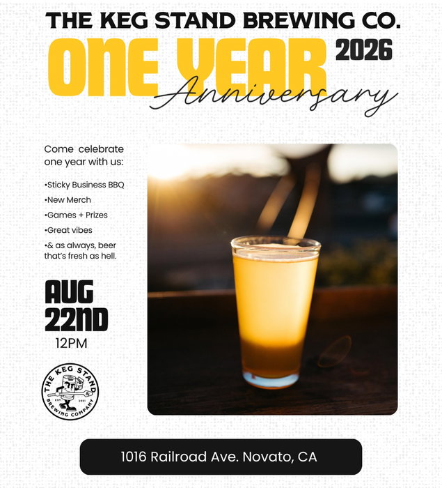 A year ago we took a chance.

We had an idea, a lot of hard work ahead of us, and no idea exactly what this place would become.

We just knew we wanted to build something different.

A place where people could walk in, grab a beer, meet new friends, celebrate the good moments, forget about the bad ones, and feel like they were part of something.

One year later...

Here we are.

We’ve poured thousands of beers, met hundreds of incredible people, watched strangers become friends, and built a community that we’re honestly proud to be a part of.

And the coolest part?

This place isn’t just ours.
It’s yours too.

If you’ve ever stopped in for a pint, came to trivia, watched a game with us, hung out for a brew day, brought a friend through the doors, shared a post, or even just told someone, “You have to check this place out”...
Thank you.

Seriously.

You helped build this.

Now it’s time to celebrate the only way we know how.

🍺 New beer releases
👕 New Merch
🍖 Sticky Business BBQ
🎯 Games & prizes
🍻 A place full of good people & good times.

Saturday, August 22
Doors open at 12pm

One year down.
A lot more to go.

Come raise a beer with us and celebrate everything we’ve built together. 🍻