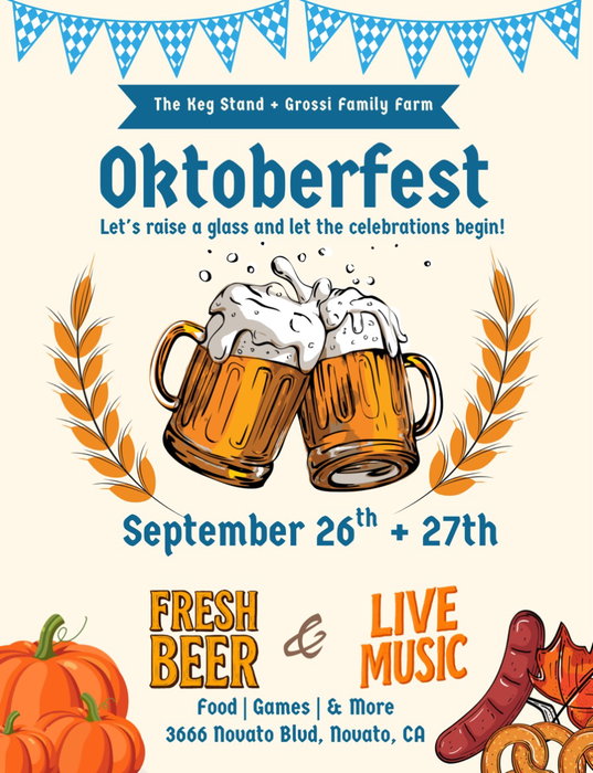 It’s almost that time of year! 🍺 🎃 👨‍🌾
We will be pouring German style beers & more out at @grossifamilyfarm September 26th & 27th!
Pumpkin patch, live music, food, games, and of course FRESH BEER! 🍺
Make sure to save the dates and mark it in your calendar. Right now, stop reading this and do it! 🗓️
Cheers!