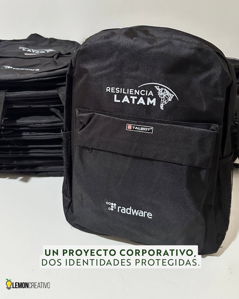 Cuando un evento corporativo une a grandes aliados como Radware y Resiliencia Latam, el merchandising no puede ser un de