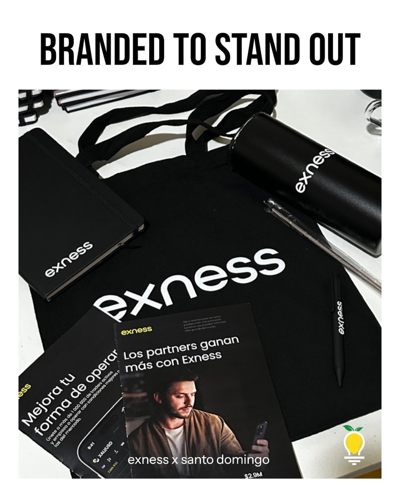 Merch que convierte una marca en parte de la experiencia. ⚡️ Desarrollamos estas piezas personalizadas para Exness, como