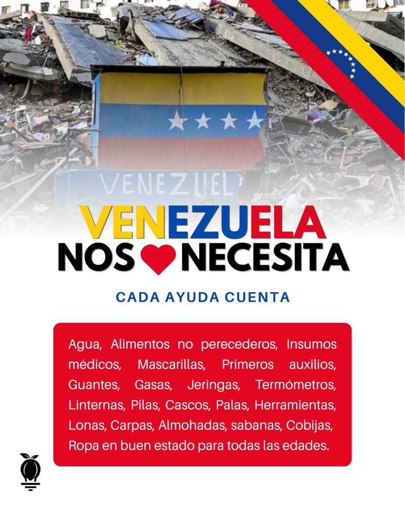 🇻🇪❤️ Venezuela nos necesita. Hoy queremos unirnos en oración y en acción por todas las familias afectadas. Parte de nu