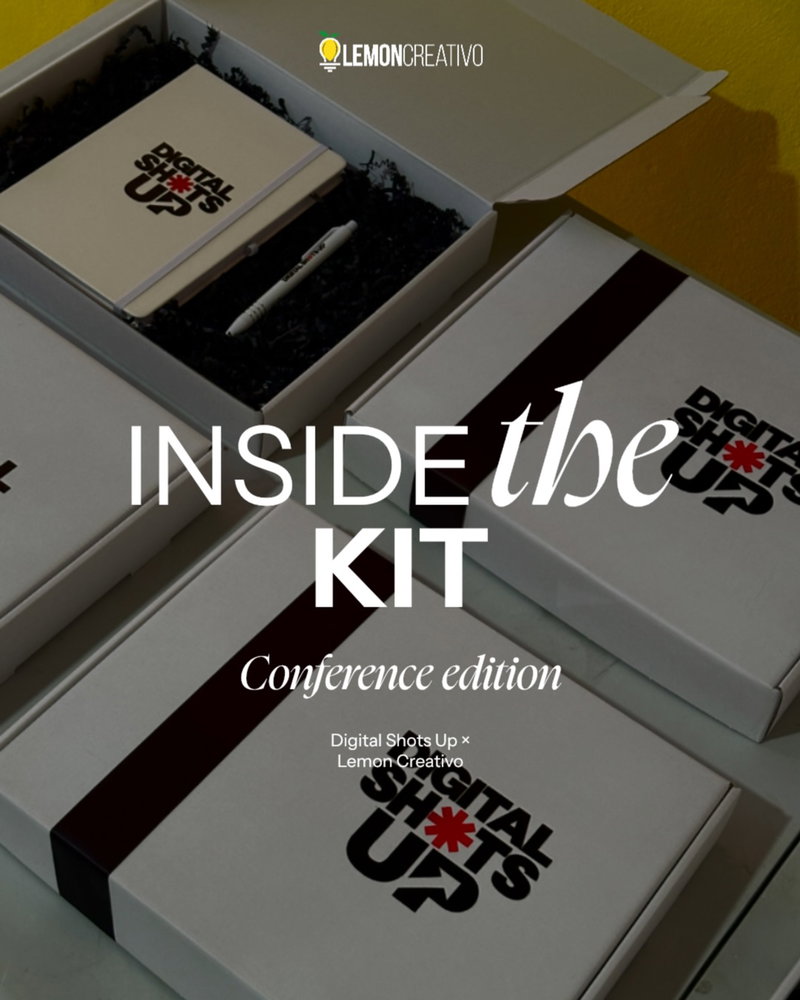 Made to make an impression. ✨ Para una conferencia especial de Digital Shots Up, creamos estos kits personalizados pensa