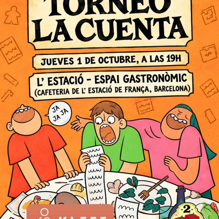 TORNEO DE LA CUENTA
📍Lugar: L'Estació Espai Gastronòmic, Av. del Marquès de l'Argentera, 6, 08002 Barcelona
🗓 Fecha: