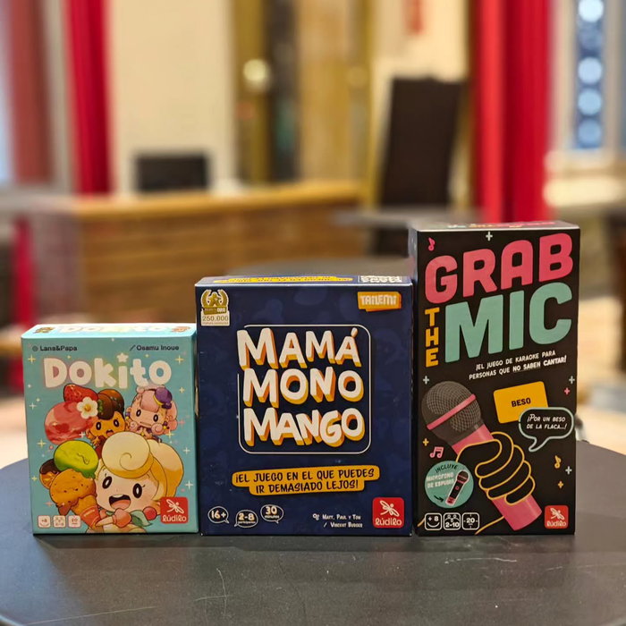 Tres novedades de @ludilojuegos en KLEFF que no os podéis perder 👀
🎤 Grab the Mic es un party game del género musical