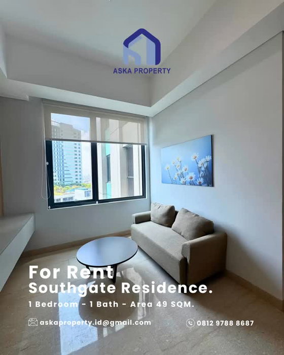 Definisi “tinggal tinggal bawa koper”! 🧳

Unit 1BR di Southgate Residence ini sudah siap huni dengan desain yang super rapi. Luasnya 49sqm, jadi nggak berasa sempit sama sekali. Plus, lokasinya juara banget di Tanjung Barat.

Harga: 13jt/bulan.
Minimum sewa 1 tahun

Cek unitnya sekarang sebelum keduluan yang lain! 
📞 0812 9788 8687

#ApartmentListing #SouthgateResidences #askaproperty #SewaApartemenJaksel #InfoApartemen