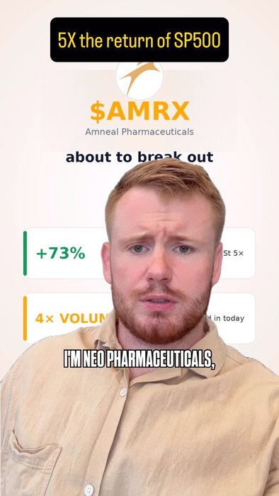 A “boring” drug stock quietly beat the entire market and it’s one push from breaking out.

$AMRX:
+34% vs the S&P’s +6%.
Profits up 73%.
5 straight earnings beats.
4x volume today.

The level to clear is 17.77.

That’s the whole trade.

Not advice.