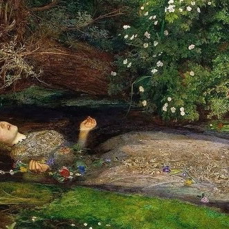 Ophelia, painted by John Everett Millais between 1851 and 1852is one of our favourite paintings.