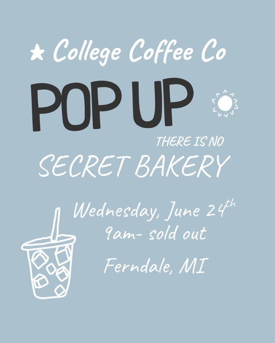 So excited we are (not) popping up at Secret Bakery on Wednesday, June 24th! See us grab a coffee and some baked goods! 
