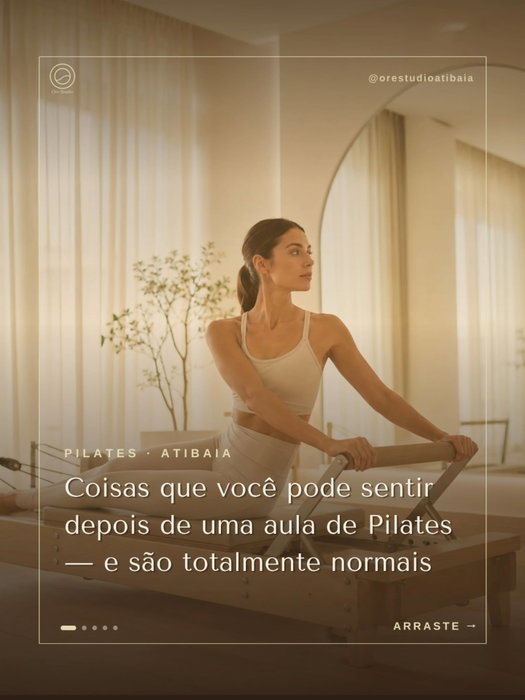 Depois de uma aula de Pilates, seu corpo sente.
E isso é sinal de presença, movimento e cu