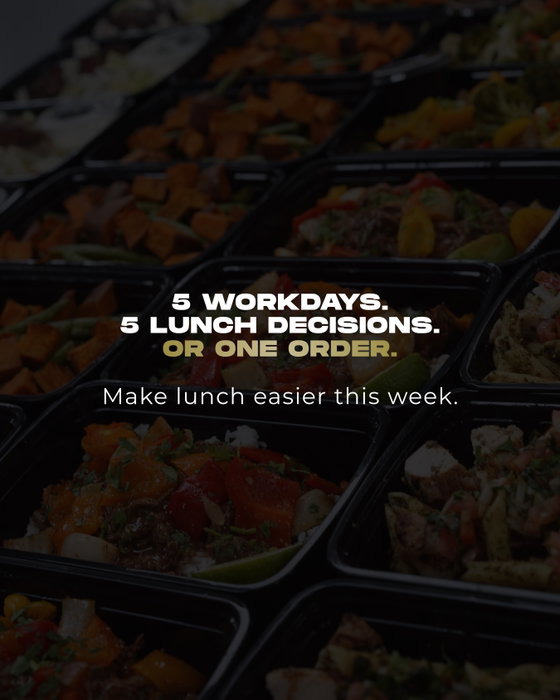 5 workdays. 5 lunch decisions. Or one order. 👏

Because the last thing you need in the middle of a busy workday is anot