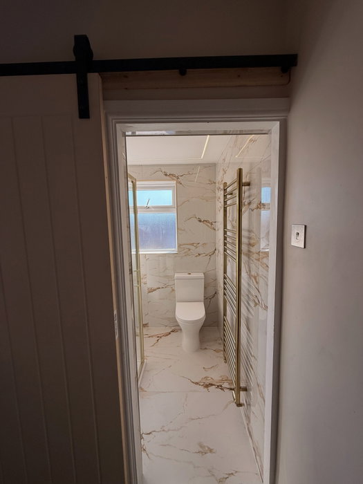 Another bath out and shower in on this job in Waterloo, creating that touch of elegance to a small s