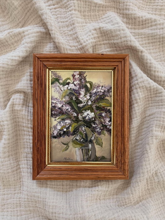 “A May Morning” 💜 Painted at the very end of May, as lilac season was coming to