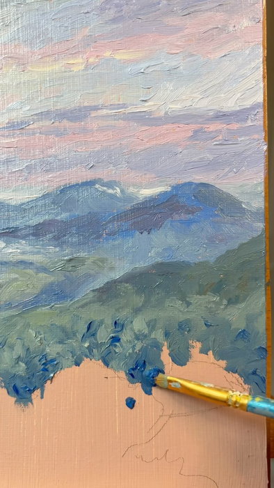Inspired by the beautiful North Georgia landscapes. I loved bringing the soft mo