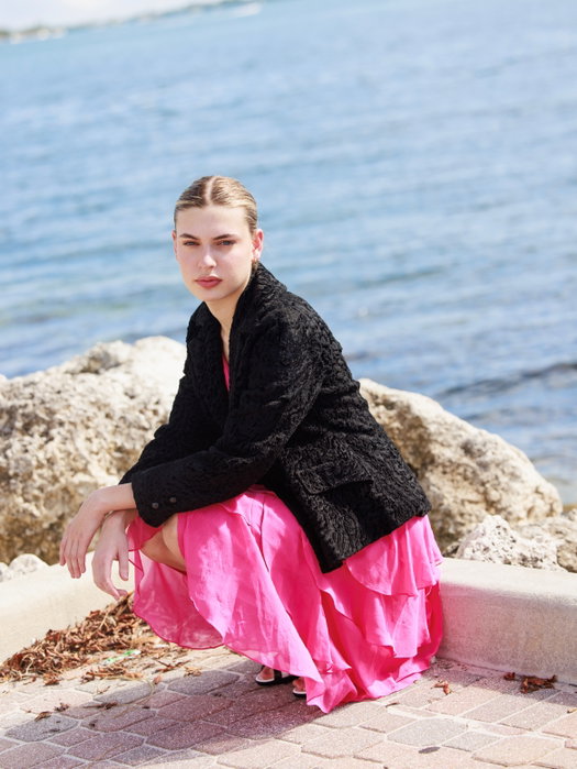 among our latest fur collection this year we have one beauty left, its this 60s black plush persian lamb fur jacket with