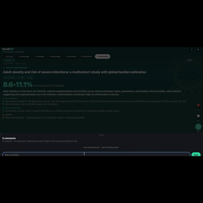 🚀 أحدث تطبيقاتي: ScrollMD
تطبيق يعرض لك الأبحاث الطبية بطريقة تصفّح الريلز — مث…