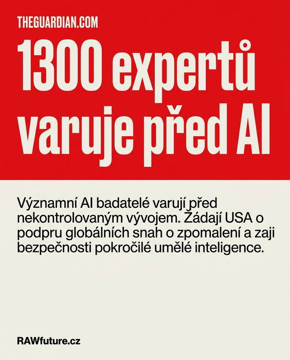 Špičkoví AI vědci varují před nekontrolovaným vývojem umělé inteligence. Jejich 