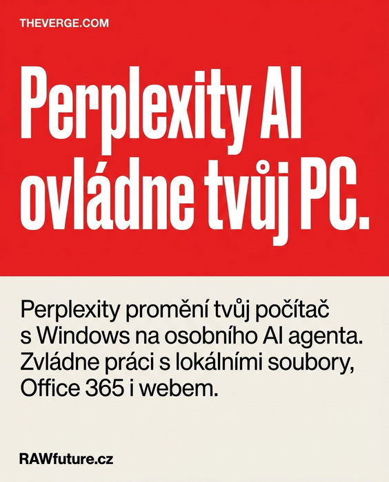 Perplexity přináší AI agenty přímo na tvůj Windows počítač. Nový nástroj Persona