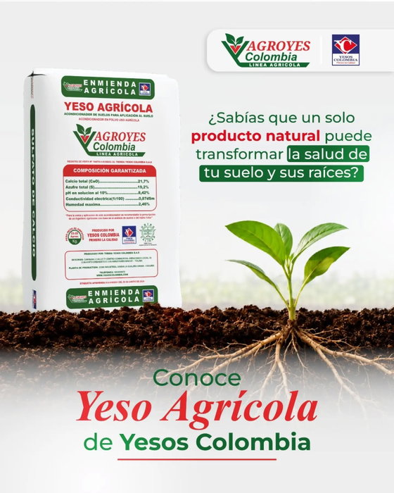 ¿Sabías que el Yeso Agrícola de Yesos Colombia puede ayudarte a mejorar las condiciones de tu sue…