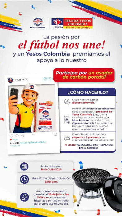 Publicación de Yesos Colombia en Instagram