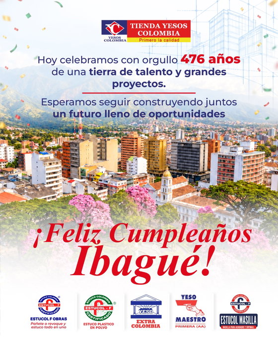 🎉💛 ¡Feliz cumpleaños, Ibagué!