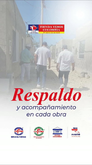 En Yesos Colombia creemos que el verdadero respaldo va mucho más allá de entregar un producto. 💪