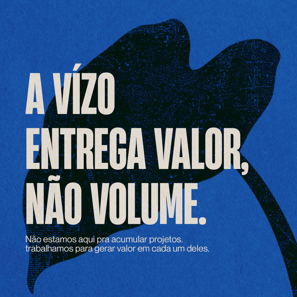 Valor, não volume. Esse é o nosso jogo.
Na VÍZO, usamos o Método Olhar™ para investigar a percepção da sua marca antes