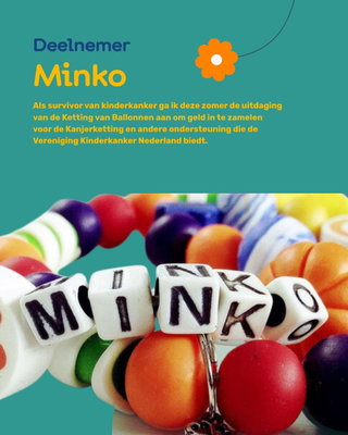 Als survivor van kinderkanker ga ik deze zomer de uitdaging van de Ketting van Ballonnen aan om geld in te zamelen voor de Kanjerketting en