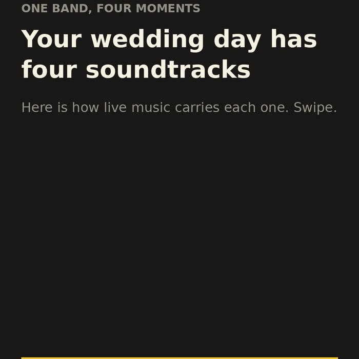AfroSync on Instagram: Your wedding day has four soundtracks. Here's how live music carries each one, ceremony to last danc