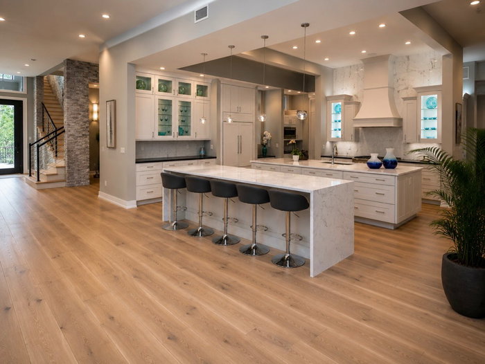 A beautiful space made even better with natural hardwood flooring