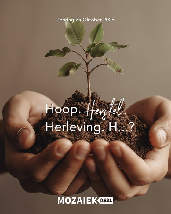 Yes, zondag is het weer tijd voor een mooie dienst! 🙌🏼

Deze zondag spreekt Anne Marie Terpstra. Zij zal ons meenemen in het thema: "Hoop. Herstel. Herleving. H...?" We zien er naar uit om te horen wat God door haar heen zal spreken!🙏

Natuurlijk gaan we weer heerlijk, samen met onze worship band, God aanbidden en grootmaken!🤩

Van harte welkom, tot zondag👋!

☕ Koffie, thee en ranja vanaf 10.30 uur
🕚 Start om 11.00 uur
📍 Dorpshuis de Schalle, Nijeveen
🤍 Kom zoals je bent