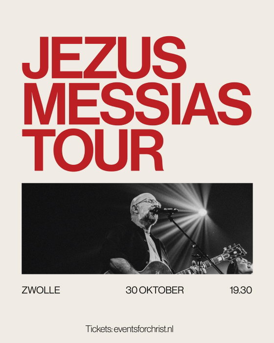 Mozaiek Worship komt naar Zwolle! 🙌
Op 30 oktober komt Mozaiek Worship met de Jezus Messias Tour naar Zwolle. Een avond vol muziek, aanbidding en vooral: meer van Jezus.

Samen zingen we liederen van het nieuwe album Jezus Messias, zoals Eén Heer, Ruimte, Het Lam en natuurlijk Jezus Messias. 🎶

📍 Bachlaan, 8031 HL, Zwolle
📅 30 oktober, 19.30 deuren open

Bestel je ticket via de link in bio!