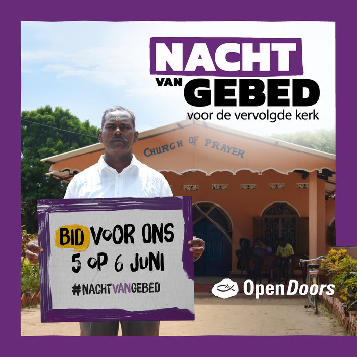 Nacht van Gebed 🙏🏼

Strijd mee met je vervolgde broers en zussen tijdens de Nacht van Gebed op vrijdag 5 juni! Overal in Nederland en Vlaanderen komen mensen samen om te bidden voor vervolgde christenen in landen als Noord-Korea, Nigeria, Noord Afrika, Jemen, Centraal Azië en Mexico. Je bent uitgenodigd om (een gedeelte van) de avond te komen bidden. We zullen ook kijken naar getuigenissen uit verschillende landen.

Ga naar 071.mozaiek.nl/agenda voor meer informatie inclusief een promotiefilmpje en het aanmelden voor de Nacht van Gebed.

🗓 Vrijdag 5 juni
🕣 19:30u – 24:00u (je kunt later aansluiten of eerder weggaan)
📍 Julianakerk, Julianalaan 6, Sassenheim